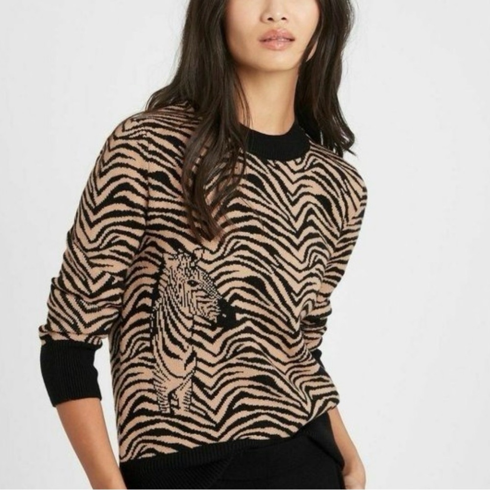 Zebra Print BR Sweater